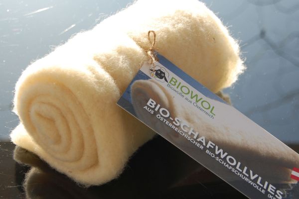 Bio-Schafwollvlies, 500 g Rolle